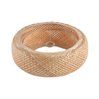Bamboo Lamp Shade,Hand-Woven Bamboo Rattan Hanging Light Shade,13.77" Rattan Chandelier Shade for Dining Living Bedroom Kitchen Farmhouse 1-Pack - color: Bamboo 13.77 in 1-Pack