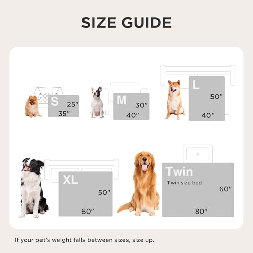 Bedsure ComfyFleece™ Waterproof Dog Blankets for Large Dogs - Soft Pet Cat Blanket Corduroy Fleece for Couch Protector Washable, Cozy Calming Reversible Furniture Protection,40"x50", Warm Grey - color: Warm Grey, size: L(40x50")-1pc
