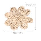 STOBAZA Woven Flower Wall Decor Boho Wall Basket Flower Shape Seagrass Woven Hanging Art for Farmhouse Bedroom Living Room Decoration