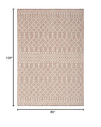Nourison Home Positano Beige 7' x 10' Area Rug - Easy Clean, Non Shedding, Bed Room, Living Room, Dining Room, Kitchen (7' x 10') - color: Beige, size: 7' x 10' (Rectangular)
