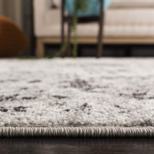 SAFAVIEH Madison Collection Runner Rug - 2'3" x 14', Silver & Grey, Boho Chic Distressed Design, Non-Shedding & Easy Care, Ideal for High Traffic Areas in Living Room, Bedroom (MAD611G) - color: Silver/Grey, size: 2'3" x 14' (Runner)