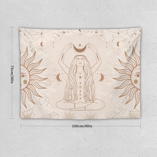 DDCBNS Witchy Tapestry,Moon Phase Tapestry Boho Sun and Moon Tapestry Wall Hanging Home Décor for Girls Bedroom Living Room Dorm Wall Décor 40" x 30" - color: Bohemian Style_06, size: 40"L x 30"W