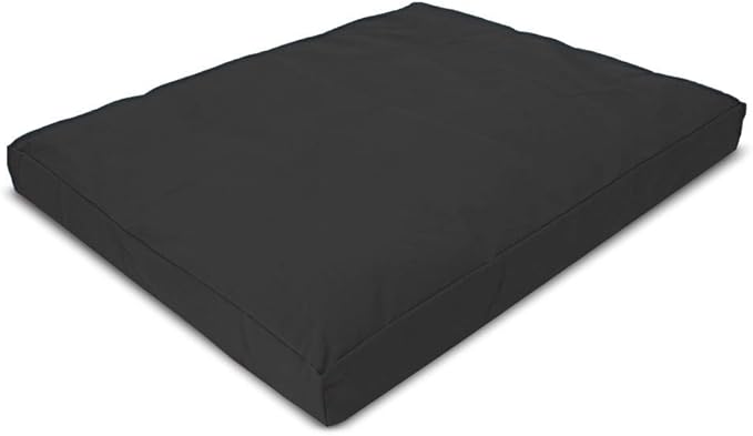 Zabuton Meditation Cushion for Workout - Supportive Yoga Floor Seat Cushion for Comfort & Posture Support - Natural Washable Cotton Fill kneeling Pad - Made in USA - Premium 32x26x3, Black