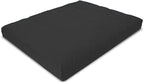 Zabuton Meditation Cushion for Workout - Supportive Yoga Floor Seat Cushion for Comfort & Posture Support - Natural Washable Cotton Fill kneeling Pad - Made in USA - Premium 32x26x3, Black