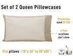 Sunflower Queen Pillowcases Set of 2, 100% Cotton Queen Size Pillow Cases 2, 20×30 inches Light Brown, Soft and Breathable - color: Light Brown, size: Queen (20"x30")