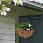 6 Pack 14in Coconut Fiber Liner for Plants Round Hanging Basket Liner Wall Planter Insert Replacement Coco Coir Liner for Window Box, Fence Flower Baskets Pot for Porch, Patio & Garden (6, 14 inch) - size: 14 inch