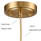 DIRYZON Brass Pendant Lights Kitchen Island Set of 2,Modern Hanging Light Fixture Globe Pendant Lighting with Milk Glass,Adjustable Height - color: Gold, size: 6 Inch-Hardwired-2 Pack