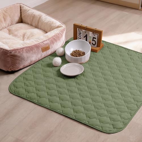 gogobunny 100% Double-Sided Waterproof Dog Bed Cover Pet Blanket Sofa Couch Furniture Protector for Puppy Large Dog Cat, Reversible (30x30 Inch (Pack of 1), Dark Green/Light Green) - color: Dark Green/Light Green, size: 30x30 Inch (Pack of 1)