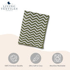 Living Textiles Sage Chevron Chenille Soft Baby Blanket Knitted Reversible Premium Cozy Fabric for Best Comfort -Infant,Toddler,Newborn,Swaddle,Nursery,Boy,Girl,Unisex,Throw,Crib,Stroller,Gift 40x30in - color: Sage Chevron