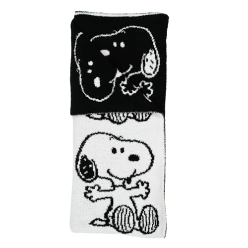 Franco Collectibles Peanuts Snoopy Bedding Soft Cozy Chic Dreams Feather Knit Intarsia Throw Blanket, 50 in x 60 in, (Officially Licensed Product) - color: Peanuts, size: 50 in x 60 in
