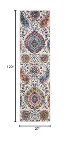 SAFAVIEH Madison Collection Runner Rug - 2'3" x 10', Cream & Multi, Boho Chic Glam Paisley Design, Non-Shedding & Easy Care, Ideal for High Traffic Areas in Living Room, Bedroom (MAD600B) - color: Cream/Multi, size: 2'3" x 10' (Runner)
