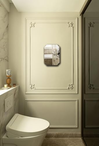 Rectangular Acrylic Mirror Anti-Scratch Unbreakable Shatterproof HD Tempered Wall Decorative Mirrors for Restaurant Bedroom Kitchen Office Gym(Rectangular 1,11.81 "x 15.75") - color: Rectangular 1