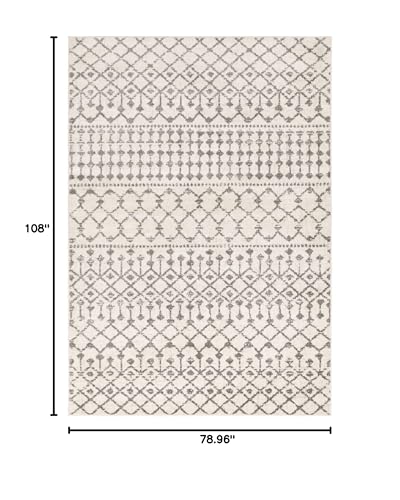 Livabliss Elsie Global Bohemian Area Rug,6'7" x 9',Khaki/Gray - color: Khaki / Gray, size: 6'7" x 9' (Rectangular)