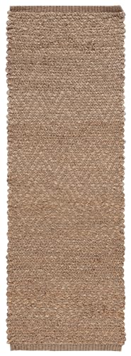 SAFAVIEH Natural Fiber Collection Runner Rug - 2'3" x 7', Natural, Handmade Farmhouse Fringe Jute, Ideal for High Traffic Areas in Living Room, Bedroom (NF731A) - size: 2'3" x 7' (Runner)
