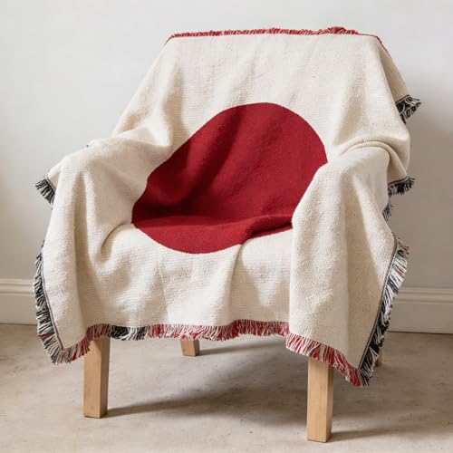 Pure Country Weavers Japan Flag Blanket - Gift Tapestry Throw Woven from Cotton - Made in The USA (69x48) - color: Japan Flag