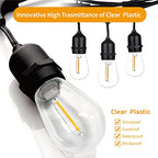 Meconard 24 Pack LED S14 Replacement Light Bulbs, Shatterproof Outdoor 1 Watt to Replace 11Watts String Incandescent Bulb, E26 Regular Medium Screw Base, 2200K Warm White, Non-Dimmable - color: Warm White, size: 24 Count (Pack of 1)