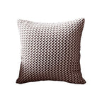 Two-Tone Textured Pillow Covers Decorative Throw Cushion Case Soft Home Sofa Accent Pillowcase with Hidden Zipper - color: Coffee