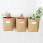 Hanging Basket, 6 Pack Hanging Wall Baskets, Wall Hanging Storage Bag Linen Small Storage Baskets for Organizing for Toy Makeup Kit Small Stuff, Flower Plant Wall Basket Decor - style: Style 1