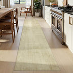 Joydeco Washable 2x10 Hallway Runner Classic, Beige | Water Resistant Low Pile Non Slip Backing for Kitchen Entryway Bedroom Bathroom Dining Room - color: Beige, size: 2' x 10' (Rectangular)