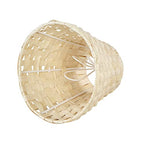 Aspen Creative 51002 Empire Clip On Chandelier Natural Palm Leaf Lamp Shade, 3" Top x 6" Bottom x 4-3/4" Slant Height - color: Palm Leaf