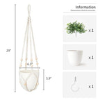 Mkono Fake Hanging Plant with Pot, Hanging Plants Artificial Spring Decor Macrame Plant Hanger with Faux Plant Greenery Boho Hanging Planter for Home Bedroom Bathroom Office Decoration