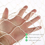 12 Pcs Fish Net Decorations, 3.3 x 6.6 ft Nautical Party Decorations, Wall Hanging Cotton Fishnet Photo Wall Background for Underwater Beach Party Decoration