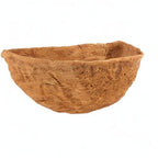 Arcadia Garden Products Extra Durable CB52 18-inch Coco Liner for Half Round Circle Wall Mounted Planters, Natural Coconut Fiber Replacement Liner for Garden Outdoor Flower Pots - size: 18-Inch, style: Wall Manger