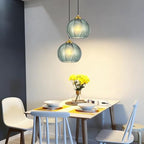 Mikeru Mint Glass Pendant Lights Kitchen Island Lighting Single Globe Pendant Light Fixtures Century Modern Kitchen Island Pendant Lighting for Bedroom Living Dining Room Light Fixture（Without Bulb） - color: Mint-1 Light-1PC