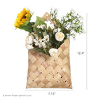 Woven Wall Hanging Basket, Hanging Wall Storage Belly Basket for Flowers & Essentials - Woven Wall Decorative Flower Basket (1)