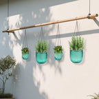 4 Pack Self Watering Hanging Planters with Drainage Holes –Hanging planters for Indoor Plants, Flowers, Succulents – Lightweight, Durable Hanging Baskets Green - color: Emerald Green