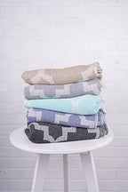 DII Modern Moroccan Cotton Blanket Throw with Fringe for Couch, Chair, Guest Room, Picnic, Camping, Beach, & Everyday Use, 50x60, Gray - color: Gray