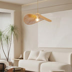 Boho Rattan Pendant Light Fixture Modern Style Hanging Light Bohia Natural Bamboo Handmade1-Light Hanging Lamp for Farmhouse Bedroom Living Room Dining Room - size: 19.7"-1pcs
