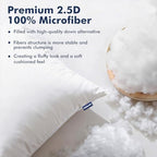 22x22 Pillow Inserts, Set of 2 Down Alternative Throw Pillows Insert for Bed, Sofa & Couch, Ultra Soft Fluffy Sleeping Pillow with 100% Cotton Cover - size: 22x22 Inch