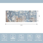 2x5 Washable Kitchen Rug Runner – Non-Slip Abstract Modern Neutral Small Rug for Bathroom, Hallway, Bedroom, Laundry Room, Entryway – Soft Low-Pile Thin with Rubber Backing (Blue Rust, 2x5) - color: Blue Rust, size: 2' x 5' (Rectangular)