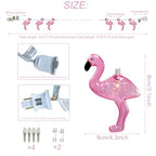 8.5Ft Pink Flamingo Outdoor String Lights, 9ft Summer Patio LED String Lights, Bedroom Birthday Wedding Holiday Summer Theme Outdoor Cute Party Lights, Tropical Party Decoration, Flamingo Decoration - style: Flamingo