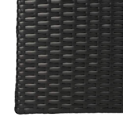SAFAVIEH Outdoor - Rita Black Wicker 3-Tier Plant Stand with Baskets, Vertical Flower Rack Planter Shelf for Patio, Balcony, Garden, 32.28"W x 11.02"D x 24.8"H (PAT7705A) - color: Black