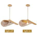 Rattan Hanging Lamp Boho Pendant Light Fixture Modern Style Hanging Light Bohia Natural Bamboo Handmade Hanging Lighting Set of 3 - size: 14"+19.7"+23.6"-3pcs