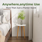 Leaf&lull Tall Plant Stand Indoor Small Plant Table for Large Plants Wooden Plant Stool Plant Holder for Living Room Bedroom Balcony White - color: white tall