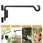 2 Pack 11.5 inch Swivel Plant Hanger Hook Indoor Outdoor, Rotatable Plant Wall Hooks, Hanging Brackets for Hanging Flower Basket, Bird Feeder, Wind Chimes