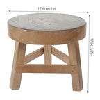 Happyyami Boho Plant Stand Wooden Succulent Stool Indoor Garden Accessory Multi-use Planter Stand