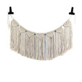 Macrame Woven Wall Hanging Tapestry Beige Curtain Fringe Tassel Garland Banner Boho Chic Home Decorative Interior Wall Decor Bohemian Ethnic Apartment Dorm Room Art Party Wedding Backdrop Decoration