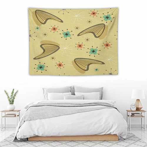 Bohemian Mid Century Tapestry, Retro Abstract Atomic Geometric Art Printed Tapestries Home Decor for Living Room Bedroom Decoration 40in Wx30in H (102×76cm) - color: Bohemian Tapestry-12, size: 40in"Wx30in"H (102×76cm)