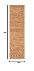 SAFAVIEH Natural Fiber Collection Runner Rug - 2'3" x 12', Gold, Handmade Jute, Braided Woven Design, Ideal for Living Room, Bedroom (NF212E) - color: Gold, size: 2'3" x 12' (Runner)