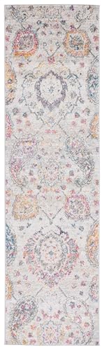 SAFAVIEH Madison Collection Runner Rug - 2'3" x 8', Grey & Gold, Boho Chic Glam Paisley Design, Non-Shedding & Easy Care, Ideal for High Traffic Areas in Living Room, Bedroom (MAD600F) - color: Grey/Gold, size: 2'3" x 8' (Runner)