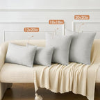 MIULEE Pack of 2 Light Gray Throw Pillow Covers 16x16 Inch Soft Chenille Pillow Covers for Sofa Living Room Couch Solid Dyed Cases - color: Moonbeam Gray, size: 16" x 16" (Pack of 2)