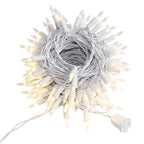 100 LED Warm White Christmas String Lights, 35 FT White Wire, UL Certified Commercial Grade, Indoor and Outdoor Use - color: White