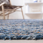 SAFAVIEH Cape Cod Collection Runner Rug - 2'3" x 20', Blue & Natural Brown, Handmade Jute & Cotton, Woven Braided Design (CAP202M) - color: Blue/Natural, size: 2'3" x 20' (Runner)