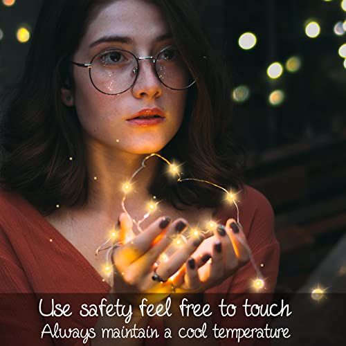 Ineximun 24 Pack LED Fairy Lights Battery Operated 7Ft 20Led Warm White Mini String Lights Waterproof Christmas Lights for Mason Jars Bedroom DIY Party Wedding Christmas Decor - color: Warm White