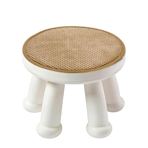 uxcell Round Stool Cushion, 10 x 10 Inch Round Seat Pads with Elastic Straps, Anti-Slip Soft Round Pad Chair Seat Cushions for Dining Chairs Kitchen Bar High Stool, Khaki - color: Khaki, size: 10 x 10 Inch