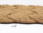 IRONGATE Rope Woven Doormat - One Pack Nautical Mat - 100% All Natural Coir Fibers - Classic Interwoven Rope Design - Handmade Dirt Trapping Entryway Door Mat - Natural - 18x30